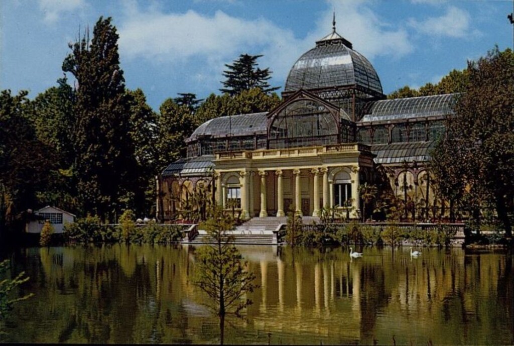 Miniatura de Parque del Retiro. Estanque y Palacio de Cristal