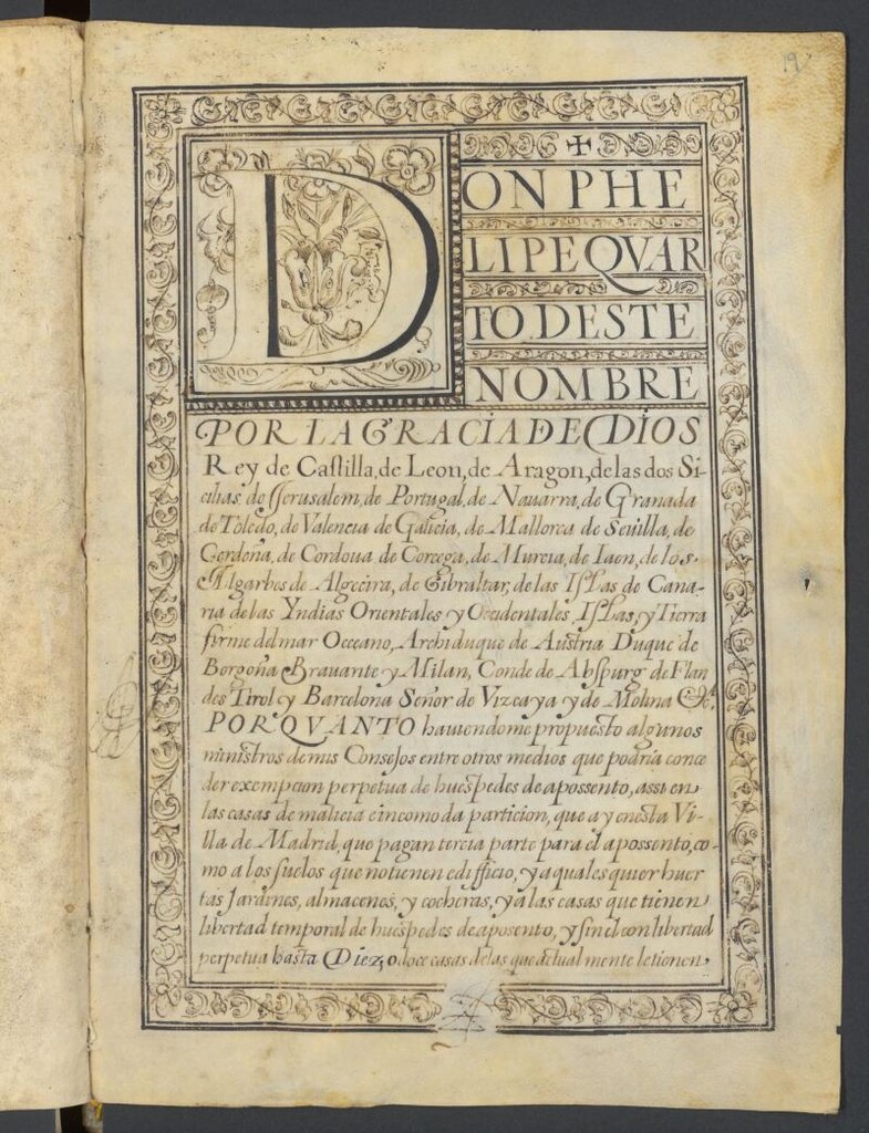 Miniatura de Titulos de quatro Casas las unas Pr[incip]ales en la Cava Vaja de Sn. Fran[cis]co [Manuscrito] : que hazen Esquinas, y buelben a las Calles de los Tintes y Azotado: otra en la Cava Vaja de Sn. Fran[cis]co Frente de las Antecedentes y las otras dos en la Calle del Azotado que Pertenecen a Dn. Ambrosio Agustin de Garro... por Scrip[tu]ra Otorgada a su Favor por Da. Maria del Pilar Aranaz y Mazmela y Dn. Julian Ss.no [Escribano] de la Fuente su marido y la d[ic]ha Maria del Pilar y Dn. Miguel de Acedos en V[irtu]d de Poder de Dn, Jacinto de Aranaz y Mazmela su hermano, en los dias 30 y 31 de Diz[emb]re de 1760 Ante Fern[an]do Calbo de Velasco SSno [escribano] de S.M. para poner como la puso en el Registro de Mathias Culebras y Azero...