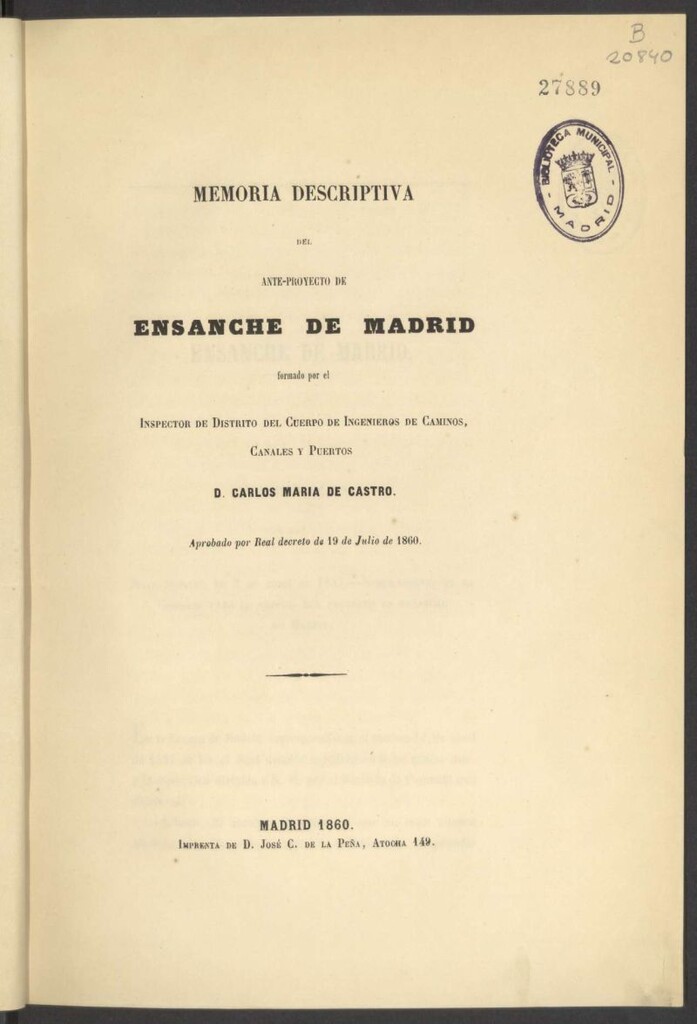 Miniatura de Memoria descriptiva del ante-proyecto de ensanche del Madrid