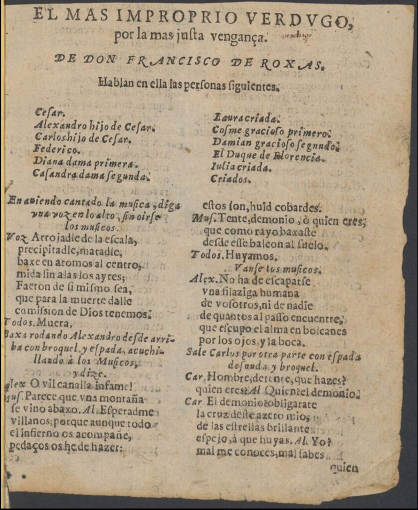 Miniatura de Comedia famosa, El mas impropio verdugo, por la mas justa vengança