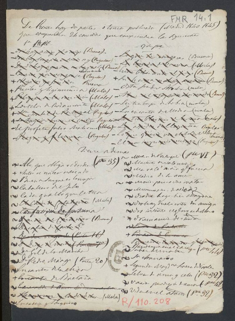Miniatura de Apuntes del autor referentes a la elaboración del tomo de las obras de Rojas Zorrilla en la Biblioteca de Autores españoles