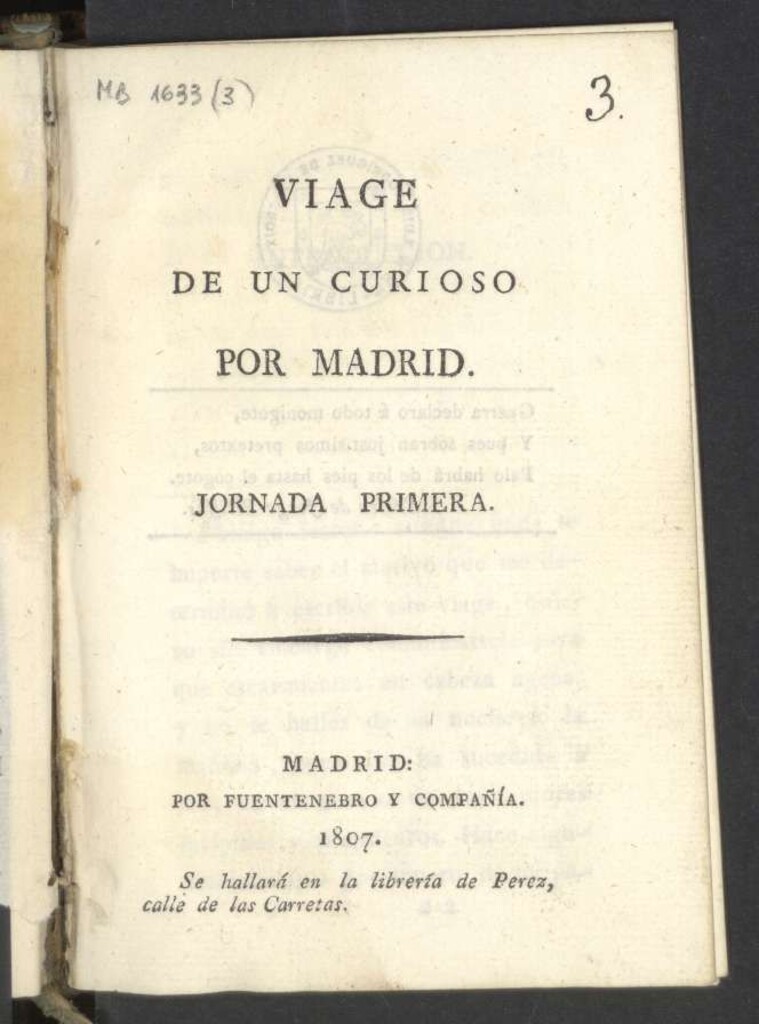 Miniatura de Viage [sic] de un curioso por Madrid