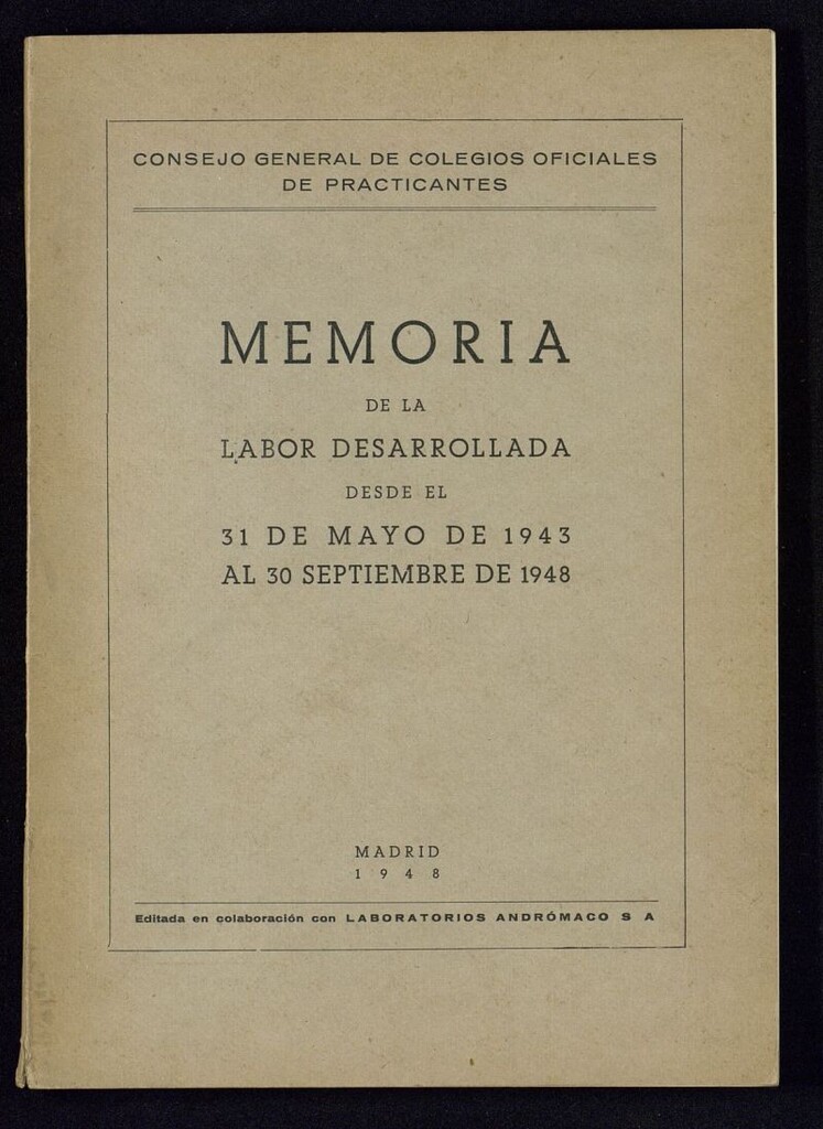 Miniatura de Memoria de la labor desarrollada desde el 31 de mayo de 1943 al 30 de septiembre de 1948