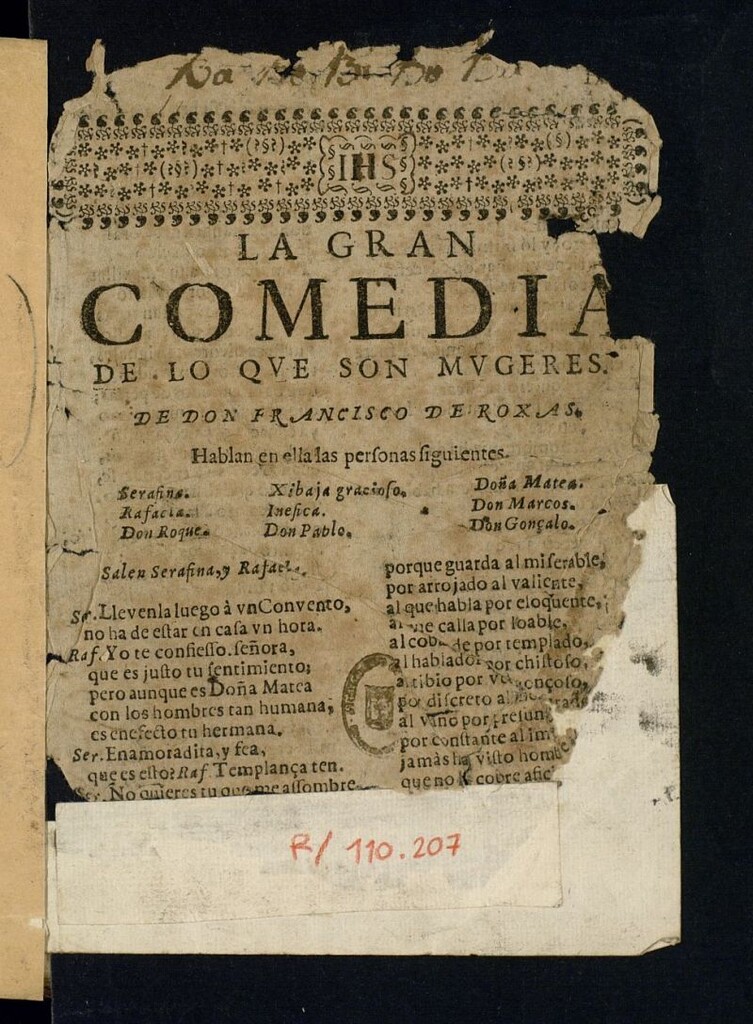 Miniatura de La gran comedia de Lo que son mugeres