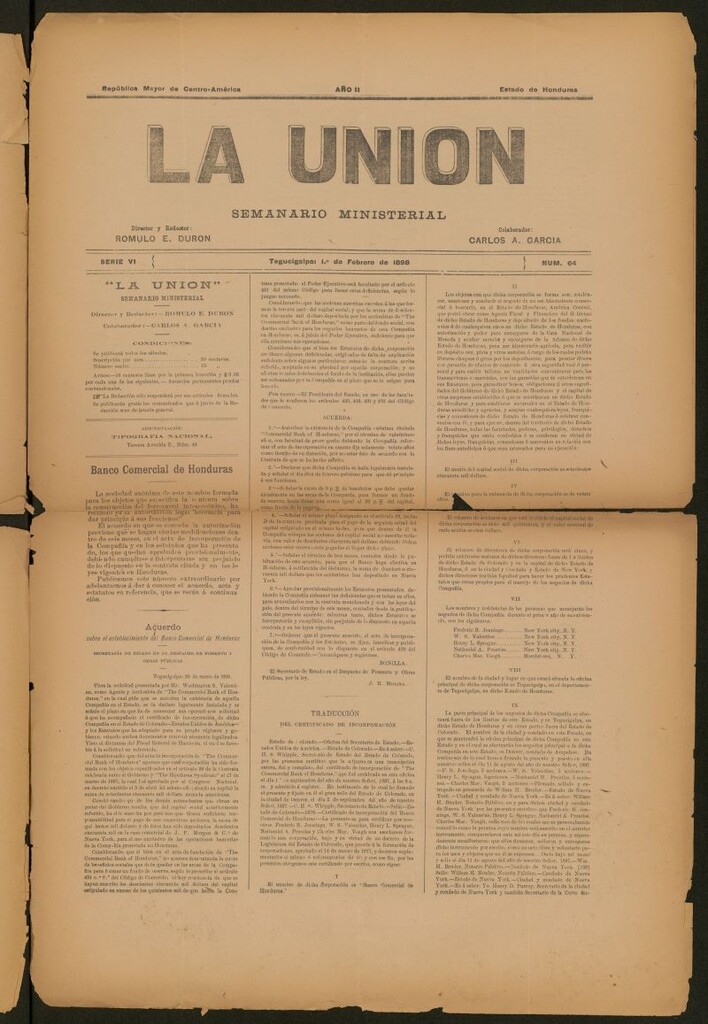 Miniatura de La Unión: Semanario ministerial del 1 de febrero de 1898