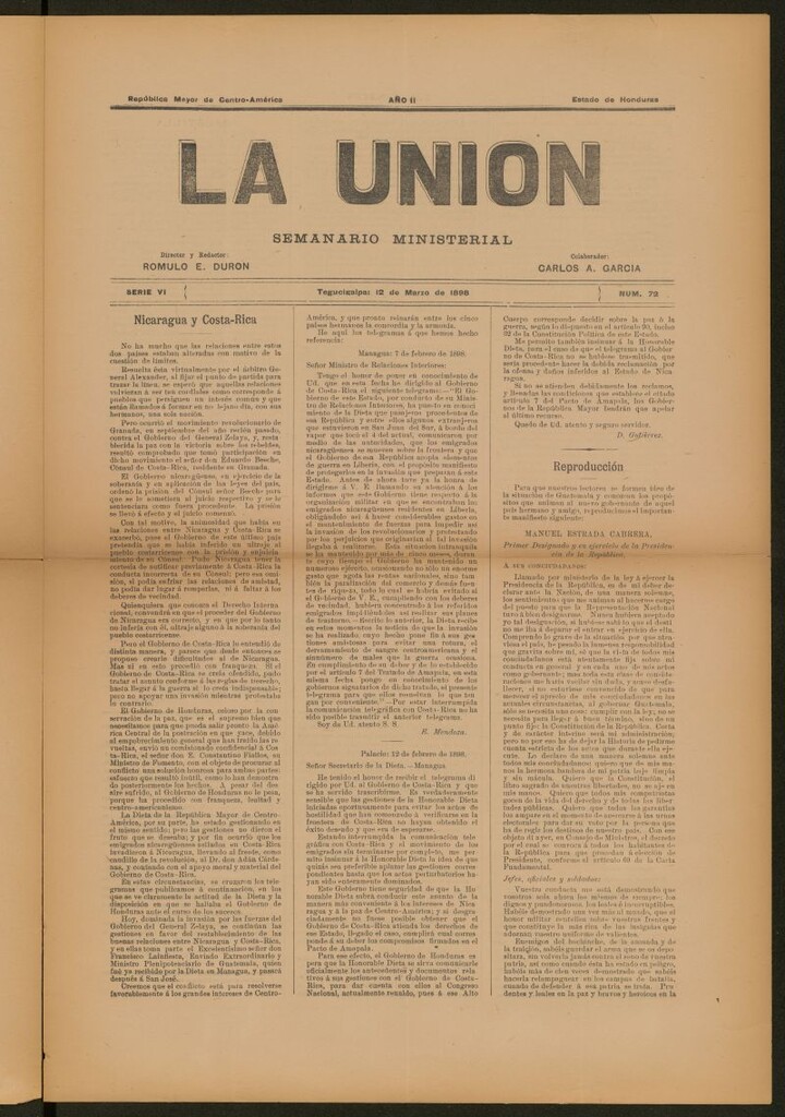 Miniatura de La Unión: Semanario ministerial del 12 de marzo de 1898