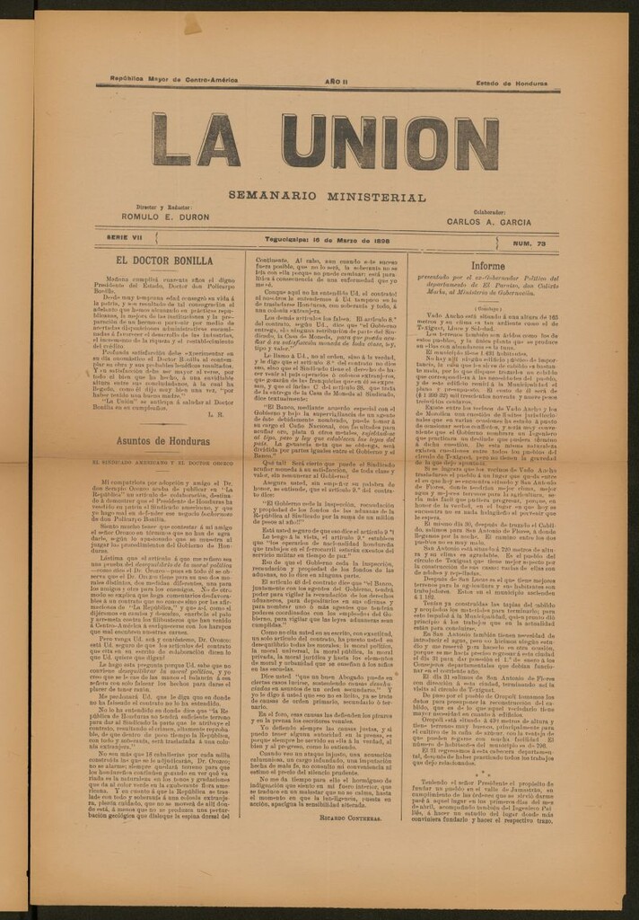 Miniatura de La Unión: Semanario ministerial del 16 de marzo de 1898
