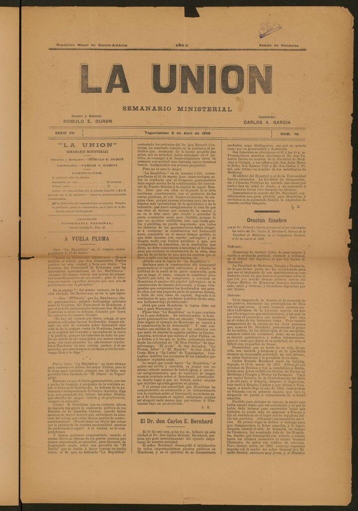 Miniatura de La Unión: Semanario ministerial del 2 de abril de 1898