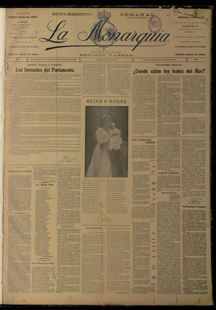 Miniatura de La Monarquía (Madrid, 1911)