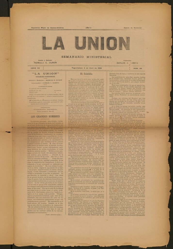 Miniatura de La Unión: Semanario ministerial del 9 de abril de 1898