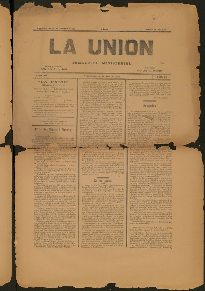 Miniatura de La Unión: Semanario ministerial del 16 de abril de 1898
