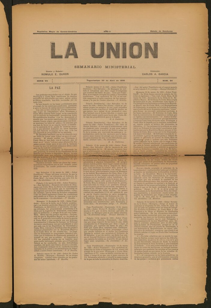 Miniatura de La Unión: Semanario ministerial del 30 de abril de 1898