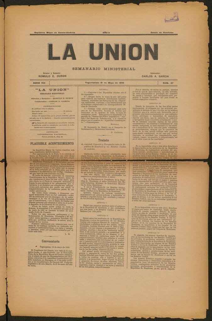 Miniatura de La Unión: Semanario ministerial del 21 de mayo de 1898