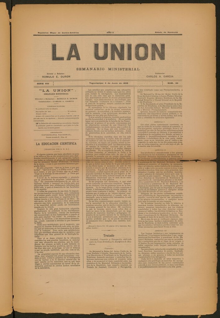 Miniatura de La Unión: Semanario ministerial del 4 de junio de 1898