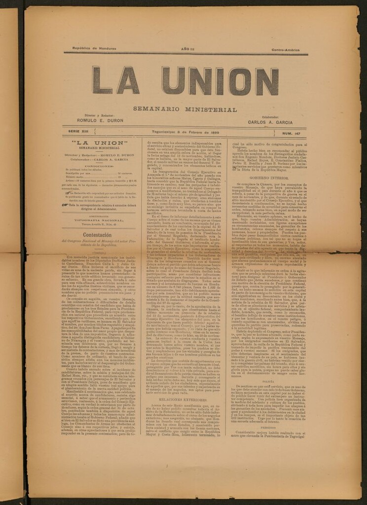 Miniatura de La Unión: Semanario ministerial del 8 de febrero de 1899