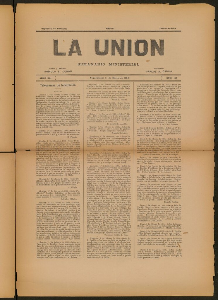 Miniatura de La Unión: Semanario ministerial del 1 de marzo de 1899