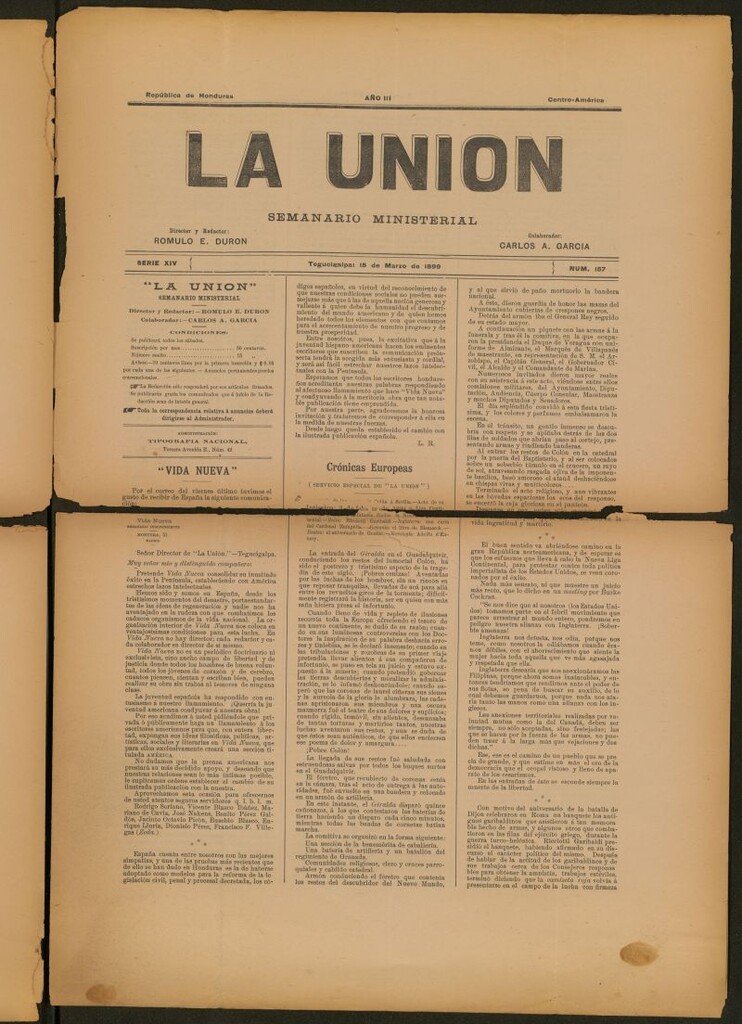 Miniatura de La Unión: Semanario ministerial del 15 de marzo de 1899