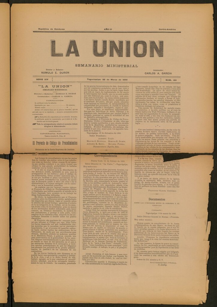 Miniatura de La Unión: Semanario ministerial del 22 de marzo de 1899