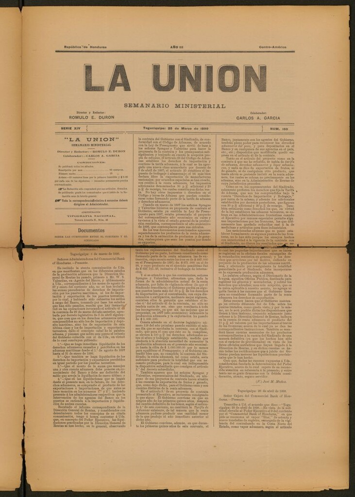 Miniatura de La Unión: Semanario ministerial del 25 de marzo de 1899