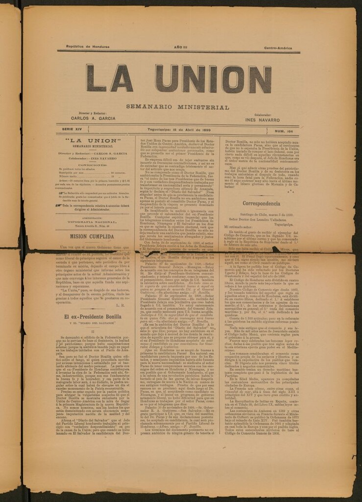 Miniatura de La Unión: Semanario ministerial del 15 de abril de 1899