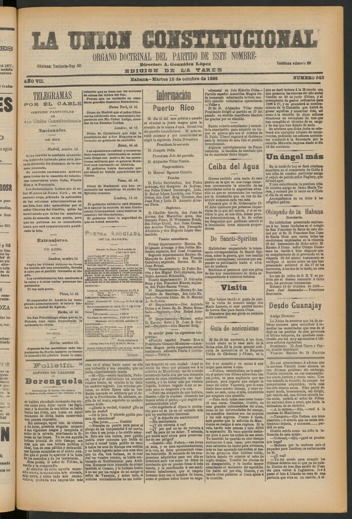 Miniatura de La Unión Constitucional: Órgano oficial del partido de este nombre del 15 de octubre de 1895
