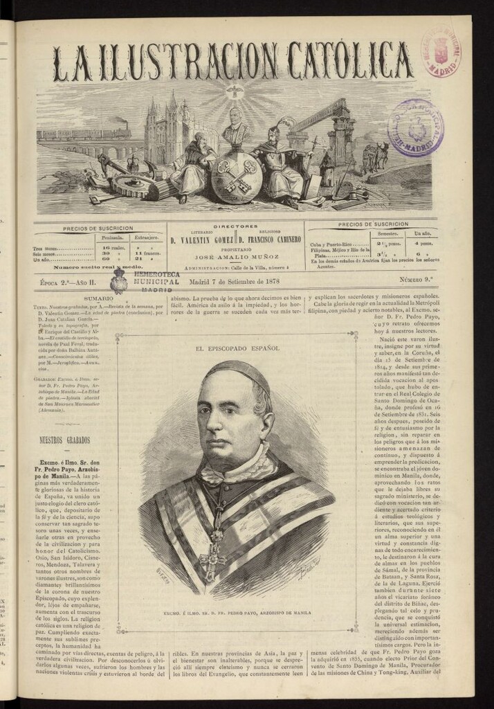 Miniatura de La Ilustración Católica del 7 de septiembre de 1878