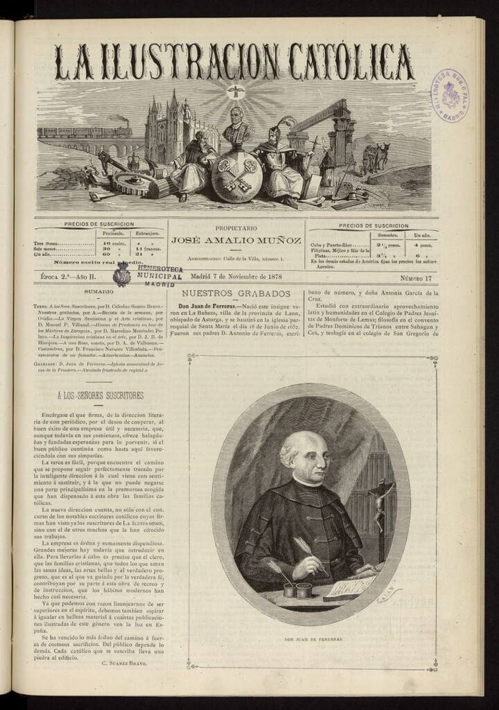 Miniatura de La Ilustración Católica del 7 de noviembre de 1878