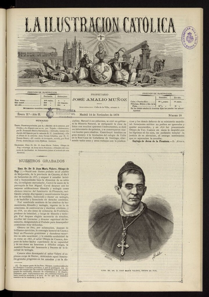 Miniatura de La Ilustración Católica del 14 de noviembre de 1878