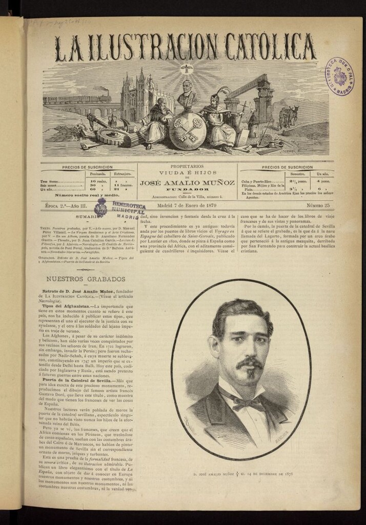 Miniatura de La Ilustración Católica del 7 de enero de 1879