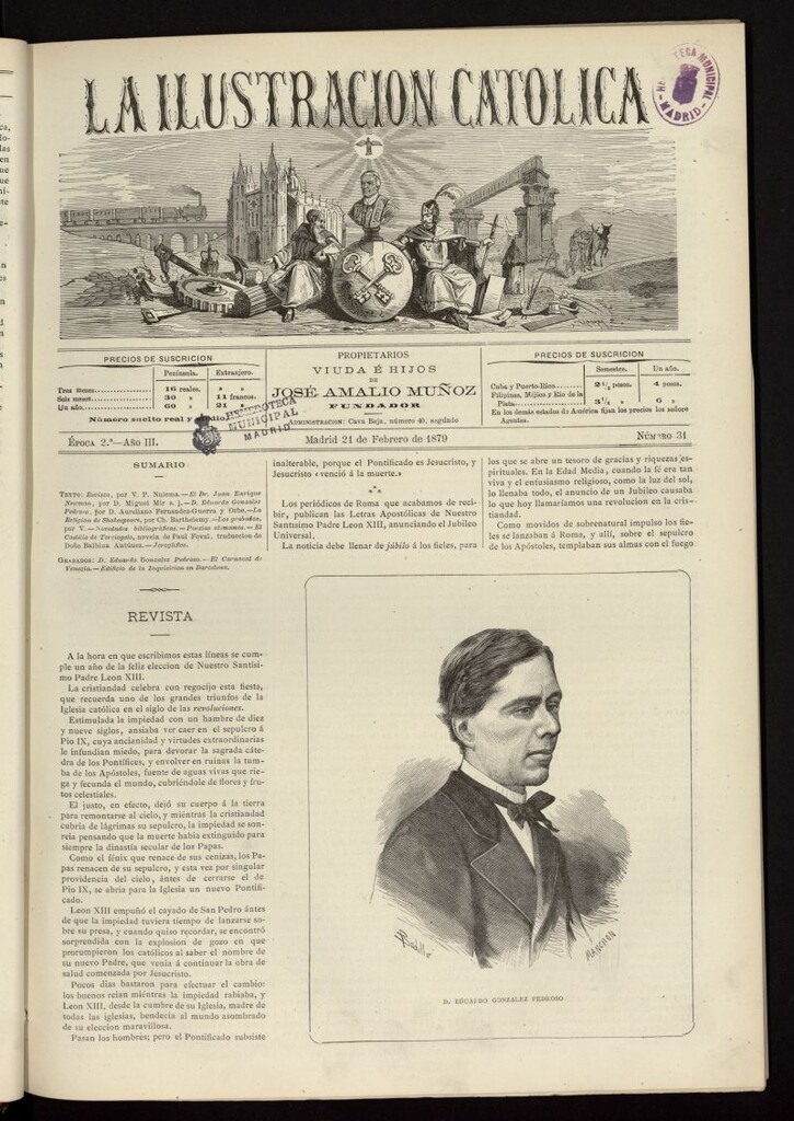 Miniatura de La Ilustración Católica del 21 de febrero de 1879