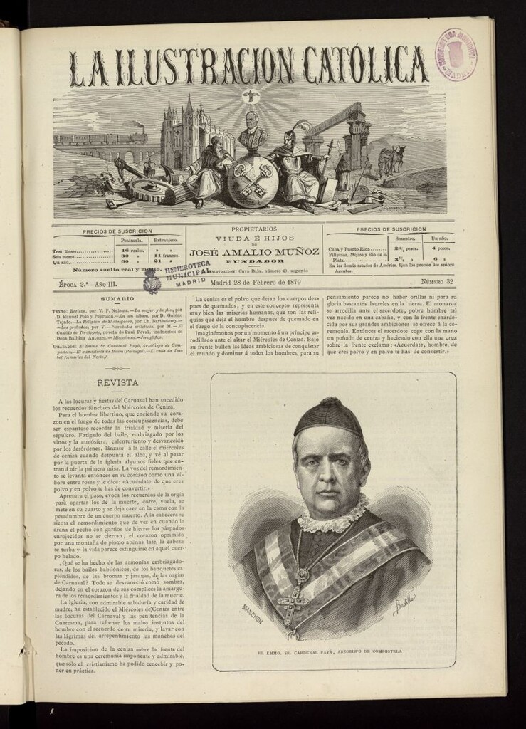Miniatura de La Ilustración Católica del 28 de febrero de 1879