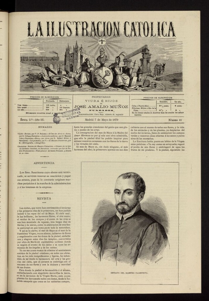 Miniatura de La Ilustración Católica del 7 de mayo de 1879