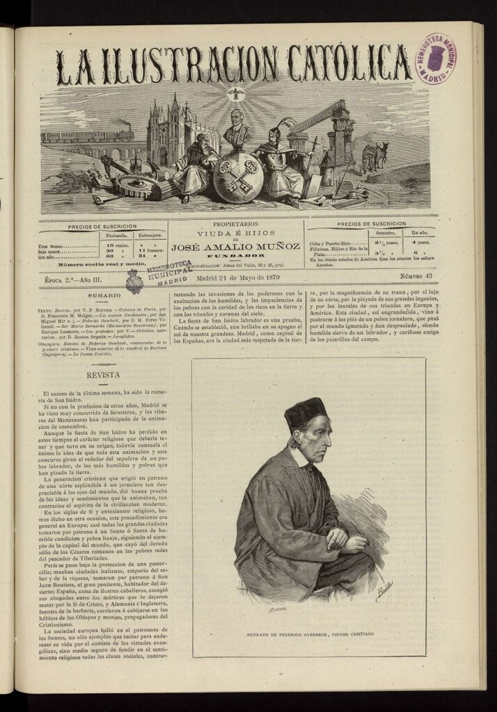 Miniatura de La Ilustración Católica del 21 de mayo de 1879
