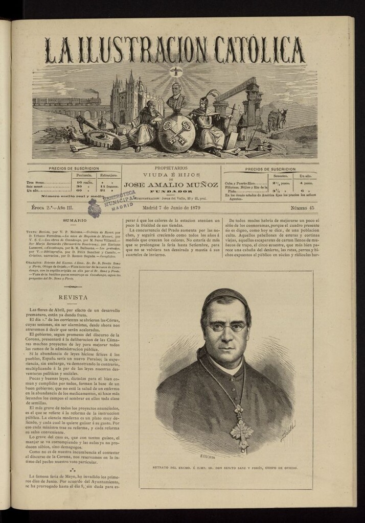 Miniatura de La Ilustración Católica del 7 de junio de 1879