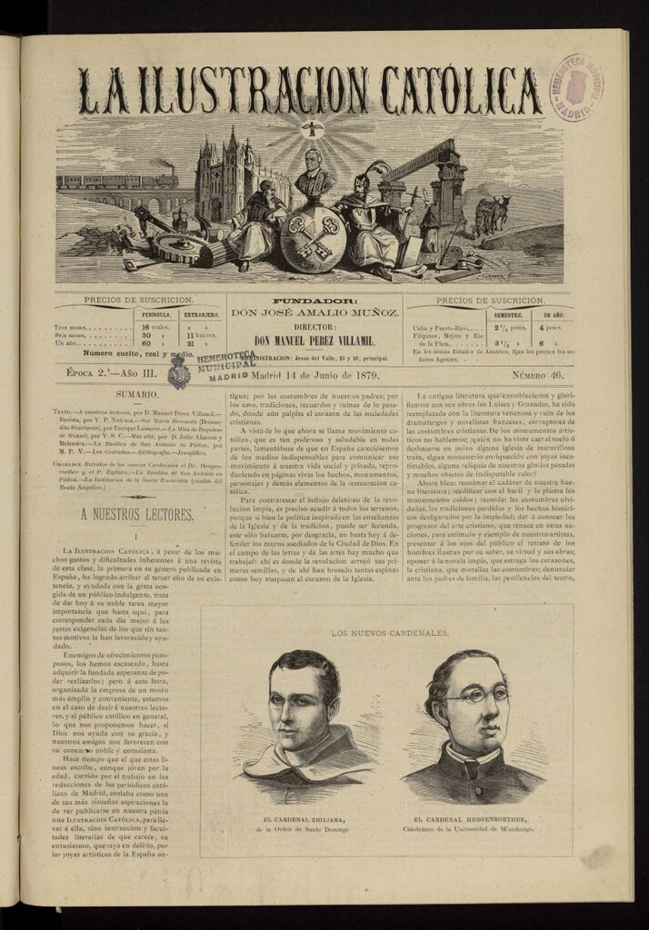 Miniatura de La Ilustración Católica del 14 de junio de 1879