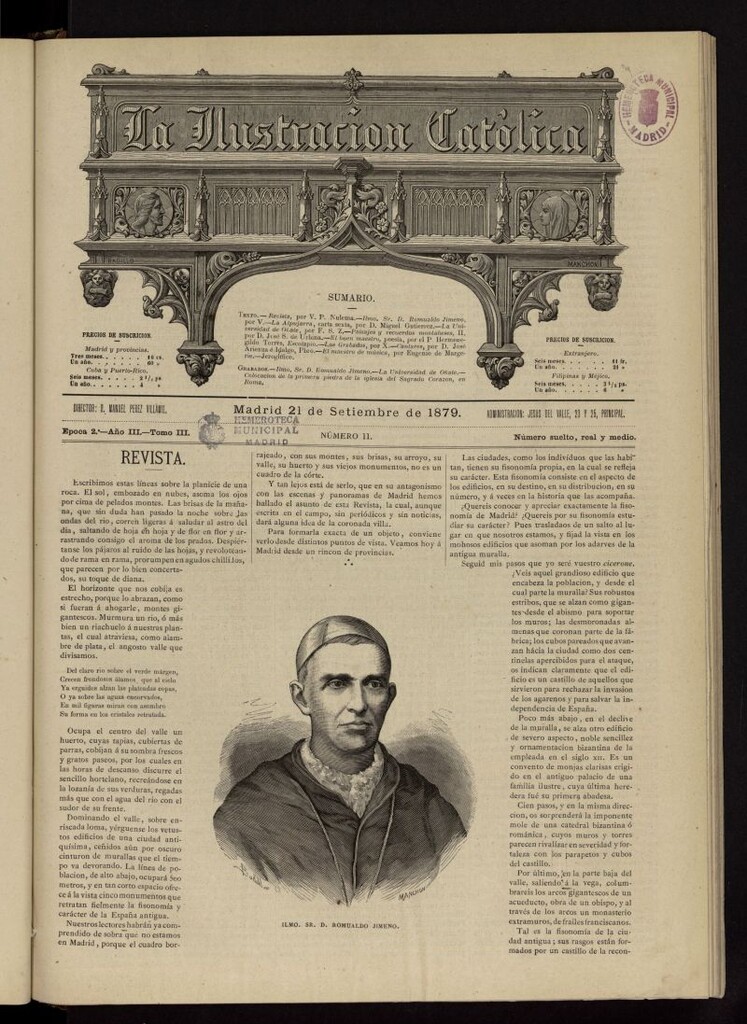 Miniatura de La Ilustración Católica del 21 de septiembre de 1879