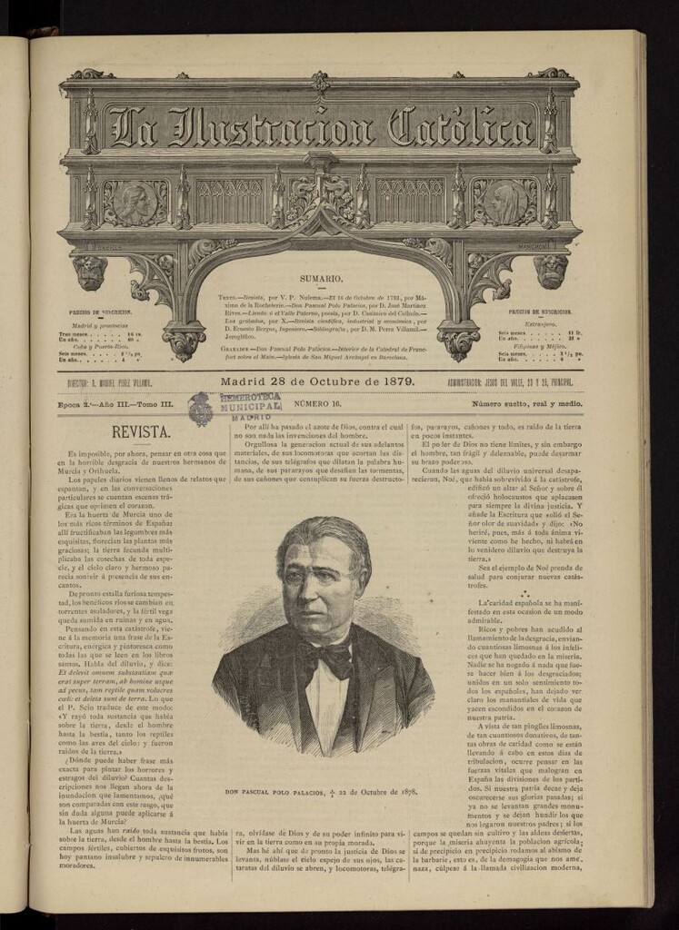 Miniatura de La Ilustración Católica del 28 de octubre de 1879