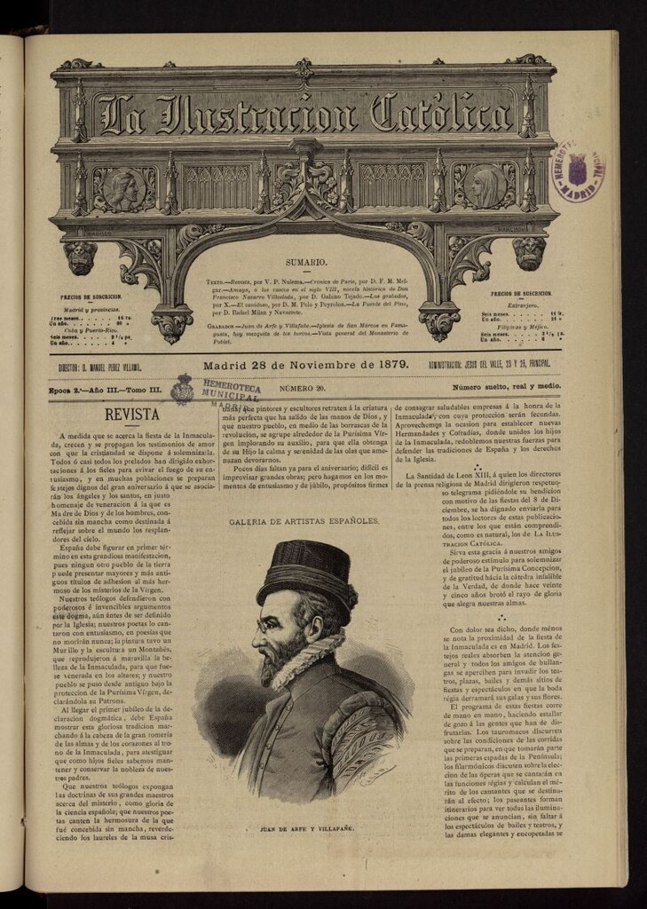 Miniatura de La Ilustración Católica del 28 de noviembre de 1879