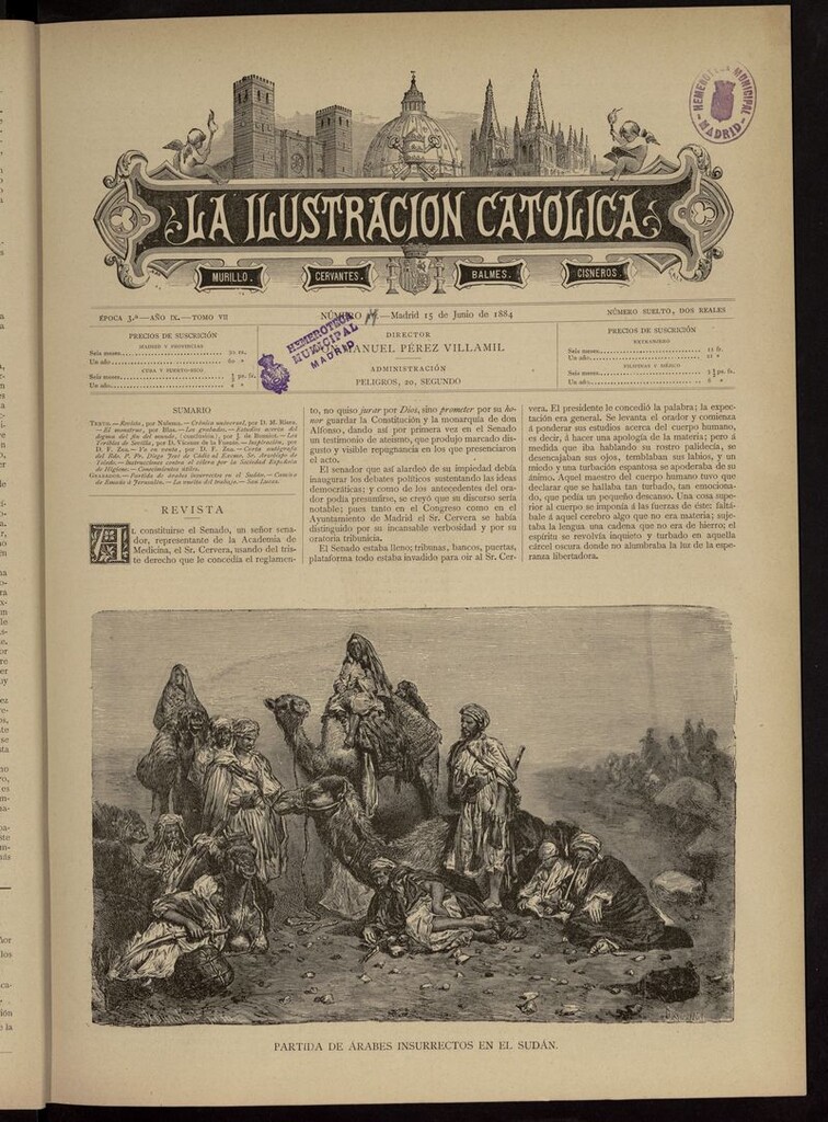 Miniatura de La Ilustración Católica del 15 de junio de 1884
