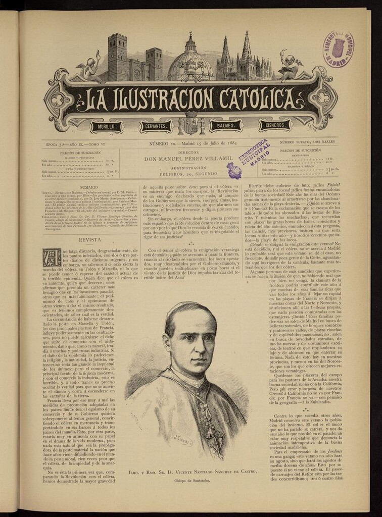Miniatura de La Ilustración Católica del 15 de julio de 1884
