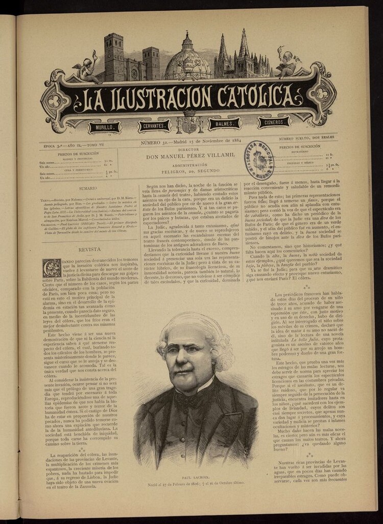 Miniatura de La Ilustración Católica del 15 de noviembre de 1884