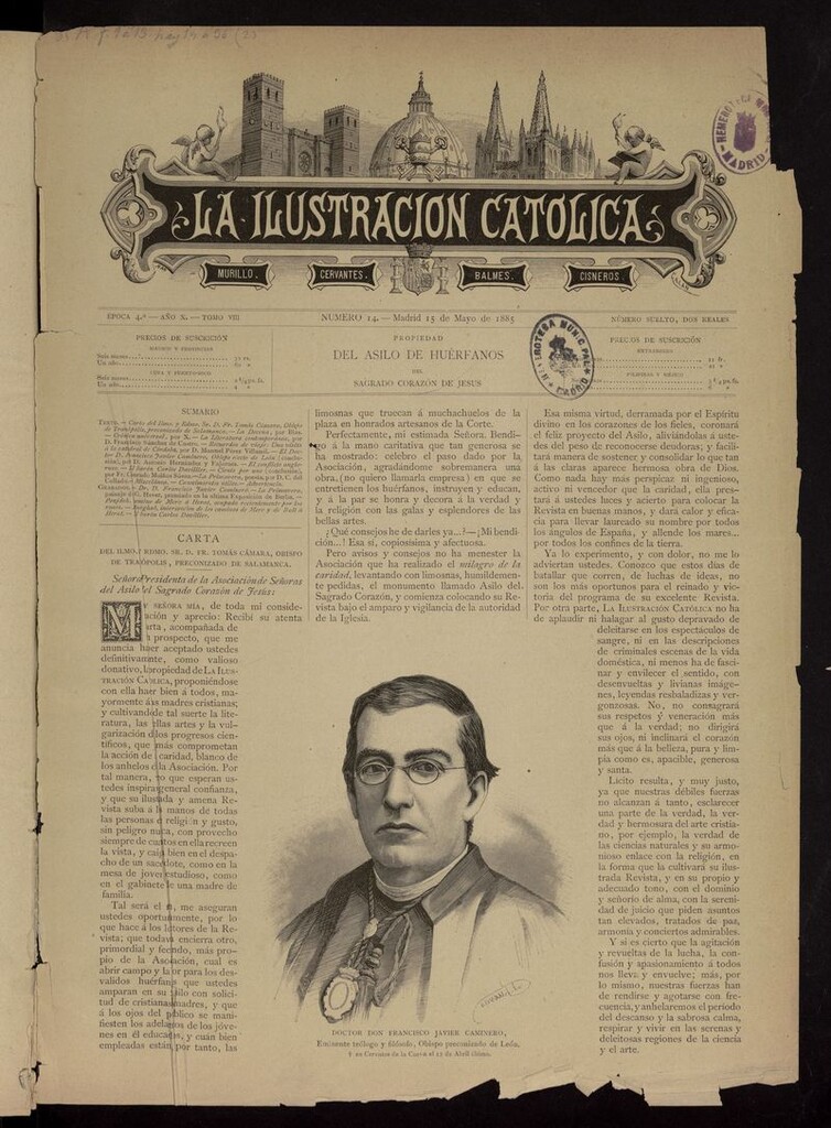 Miniatura de La Ilustración Católica del 15 de mayo de 1885