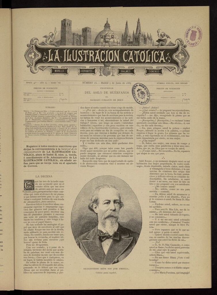 Miniatura de La Ilustración Católica del 5 de junio de 1885