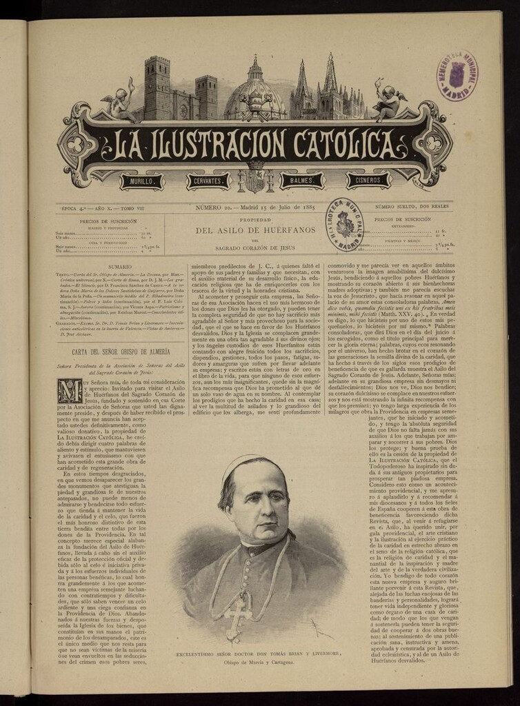 Miniatura de La Ilustración Católica del 15 de julio de 1885