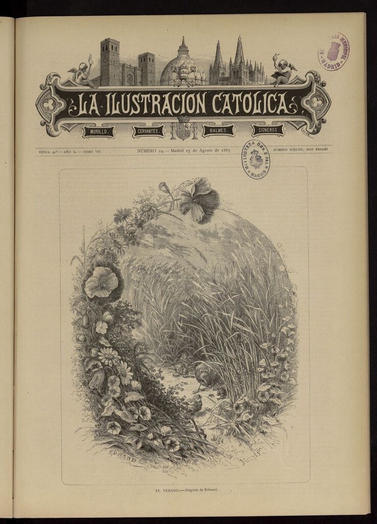 Miniatura de La Ilustración Católica del 25 de agosto de 1885