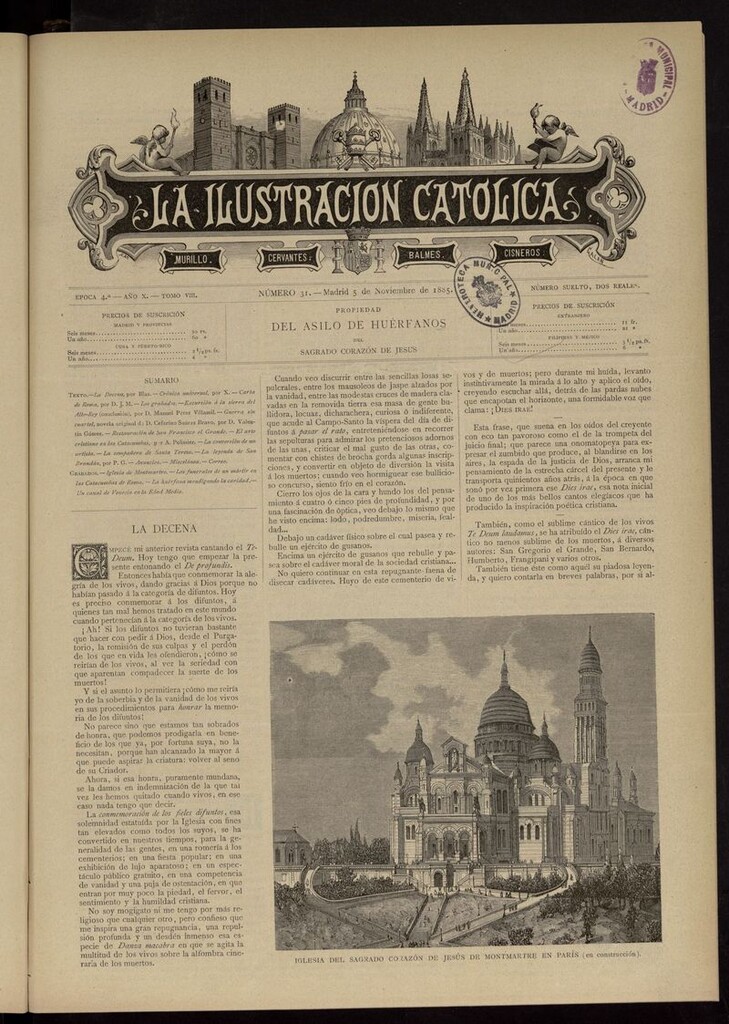 Miniatura de La Ilustración Católica del 5 de noviembre de 1885