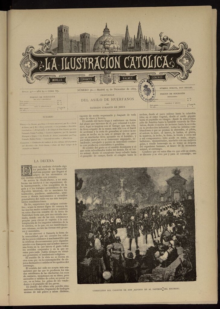 Miniatura de La Ilustración Católica del 25 de diciembre de 1885