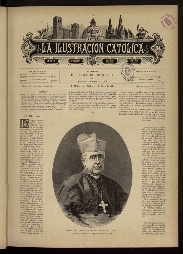 Miniatura de La Ilustración Católica del 15 de mayo de 1886