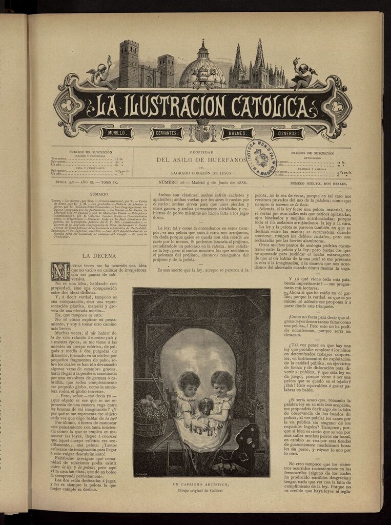 Miniatura de La Ilustración Católica del 5 de junio de 1886