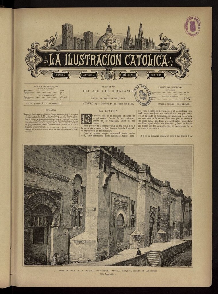 Miniatura de La Ilustración Católica del 15 de junio de 1886